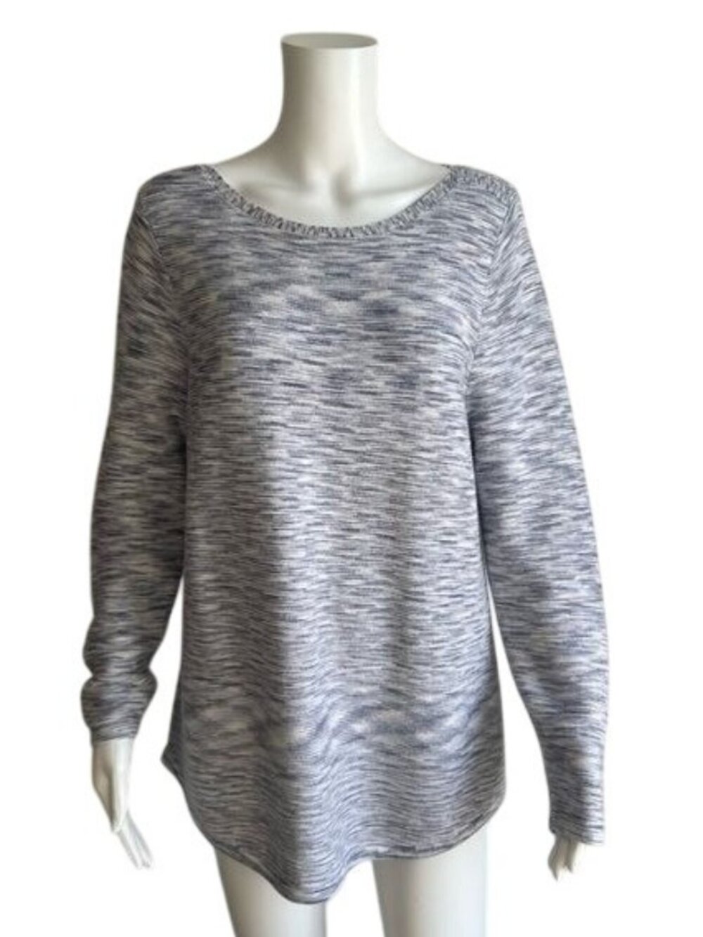 Chico's Spacedye Bateau-Neck Pullover Sweater - 2/L